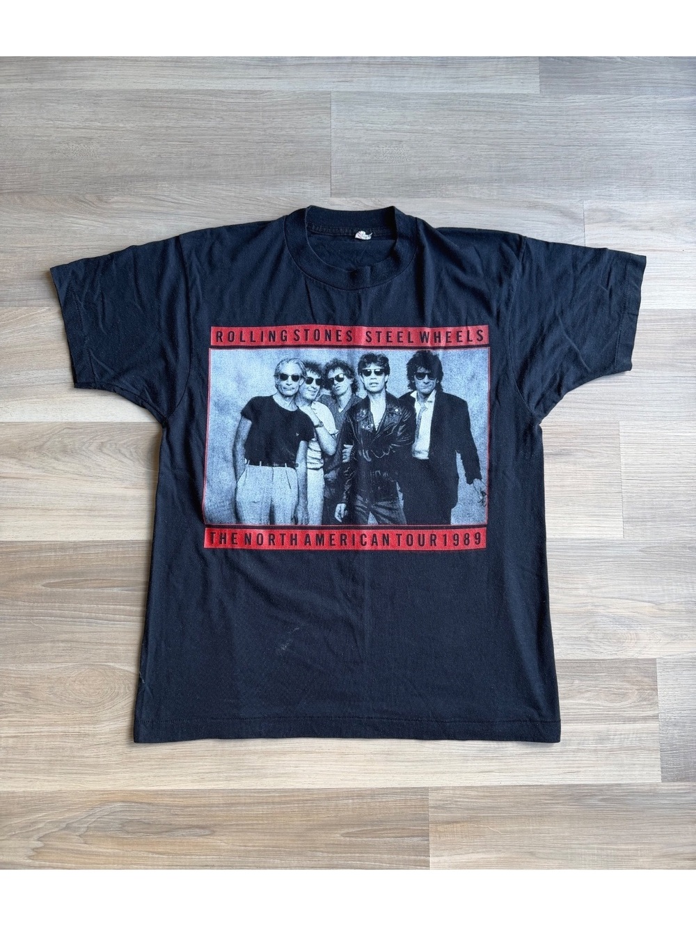 Vintage 1989 Rolling Stones Steel Wheels Tour Band T-Shirt